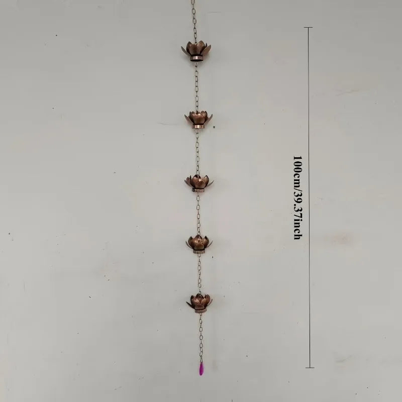 LotusFlow™ Rain Chain 💧 — Chinese Temple-Inspired Serenity