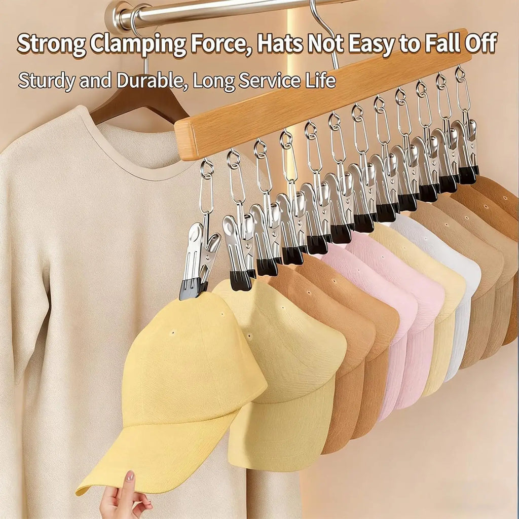 HatNest™ Wooden Organizer 🎩 — Neat Storage, Easy Access