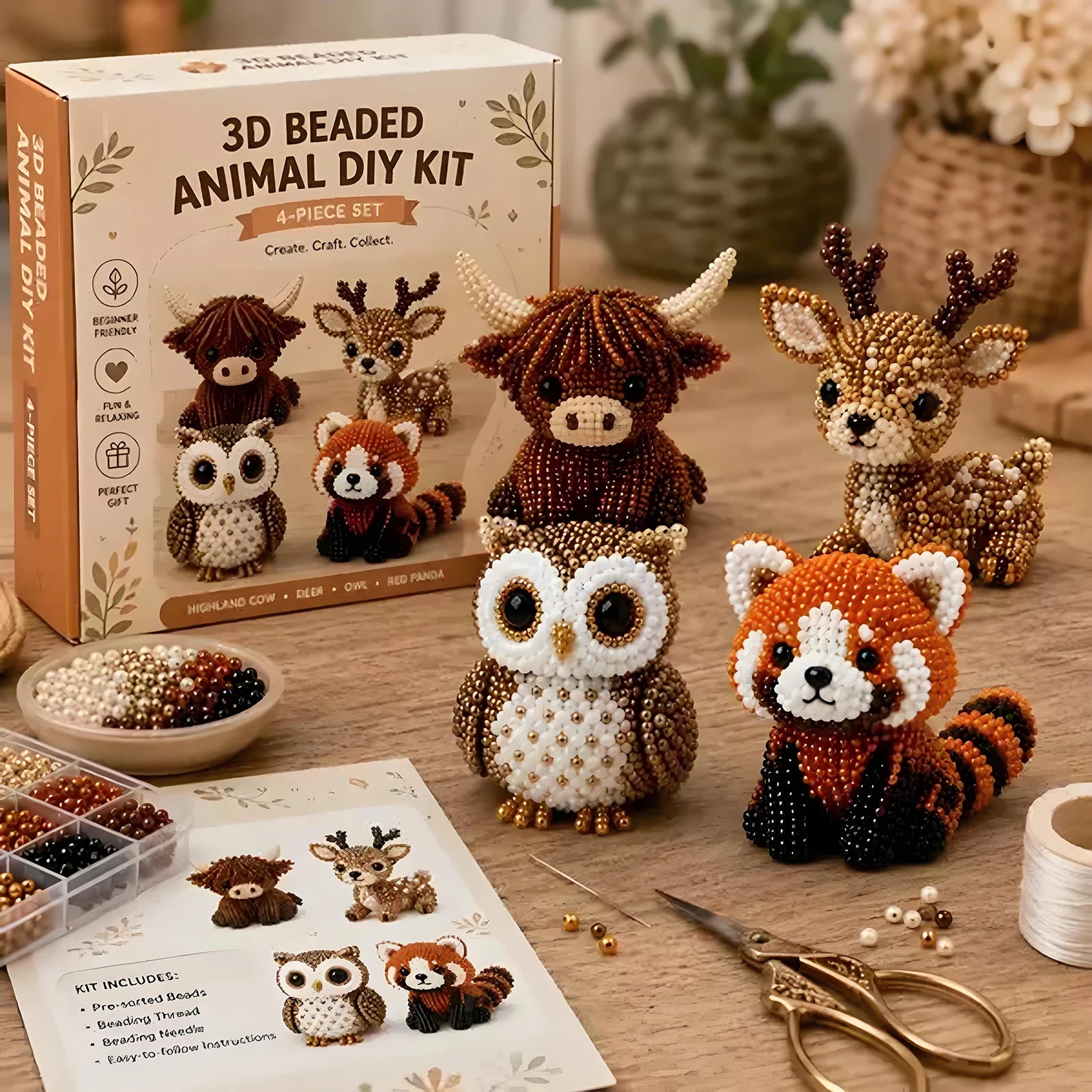 BeadCritter™ DIY Kit 🐻✨ — Create Adorable 3D Animals