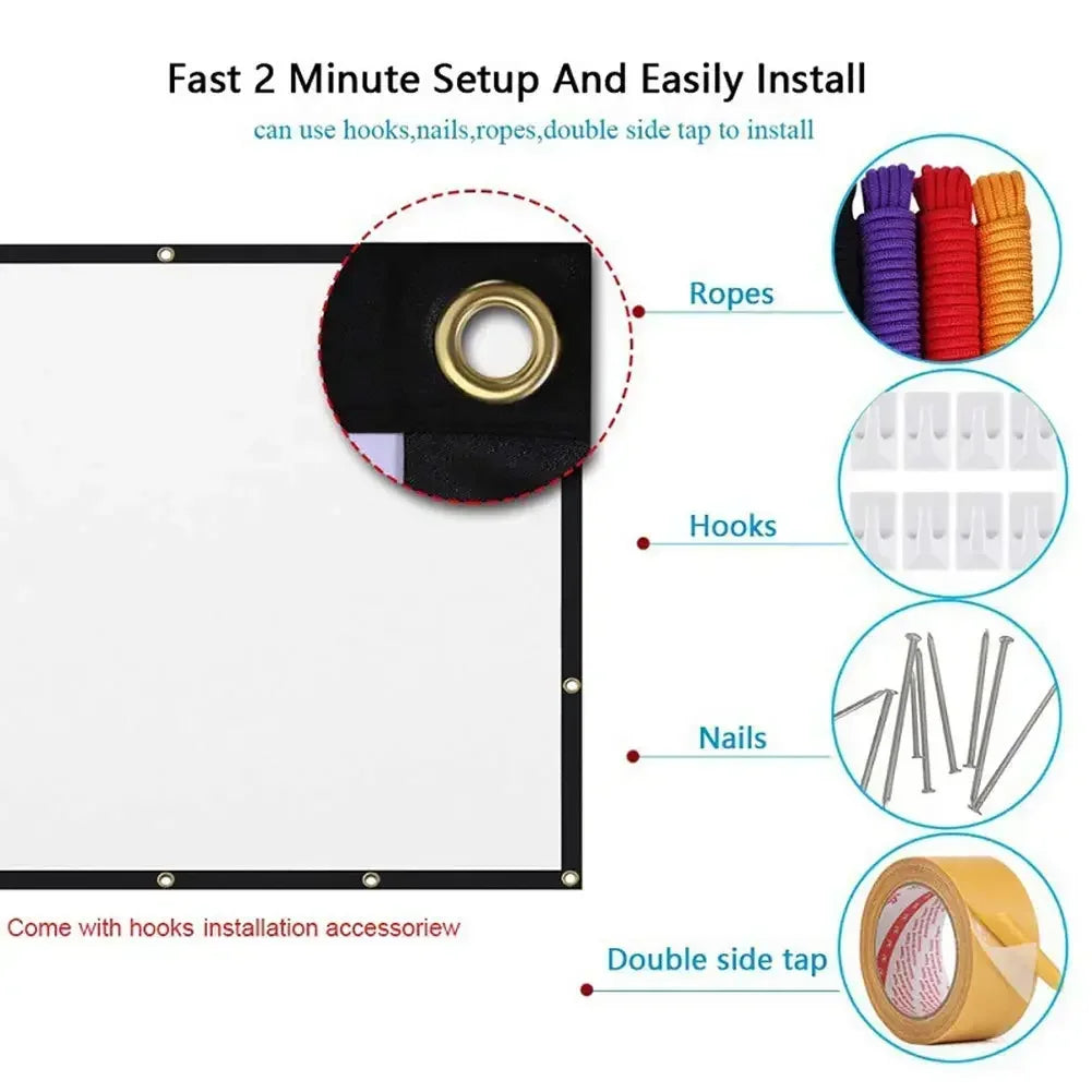 LumiScreen™ ALR Portable Projector Screen ☀️🎬 Bright Picture, Even in Daylight