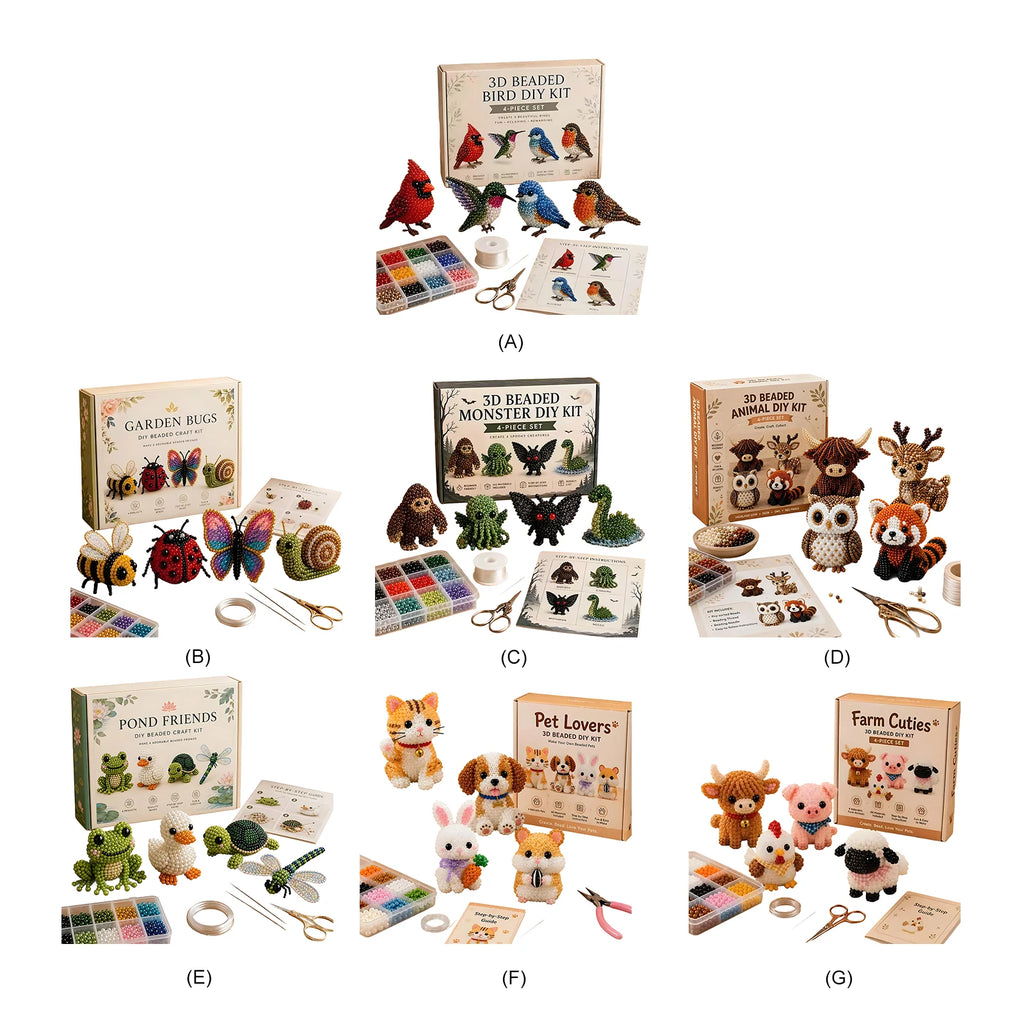 BeadCritter™ DIY Kit 🐻✨ — Create Adorable 3D Animals