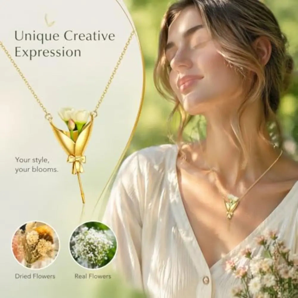 BloomLocket™ Necklace 🌸✨ — Wear Your Favorite Flowers Close